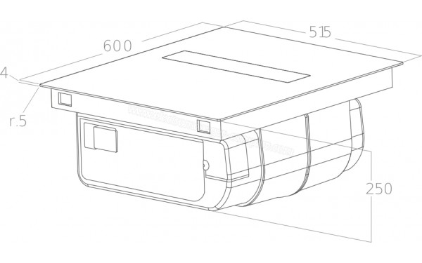 ELICA NIKOLATESLA FIT+ BL/F/60 - Dimensions