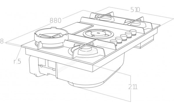 ELICA NIKOLATESLA Flame Evo BL/F BO/88 - Dimensions