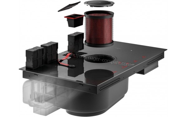 ELICA NIKOLATESLA HP BL/A/83 - Vue &eacute;clat&eacute;e avec les filtres apparents