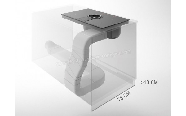 ELICA NIKOLATESLA LIBRA BL/A/83 - Profondeur d'installation (cr&eacute;dit : Boulanger)