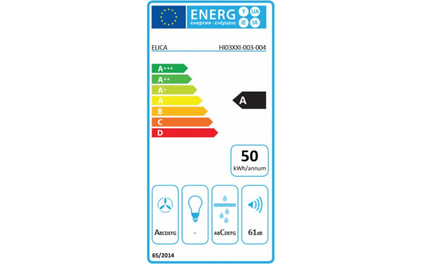 ELICA NIKOLATESLA PRIME+ BL/F/83 - &Eacute;tiquette &eacute;nergie