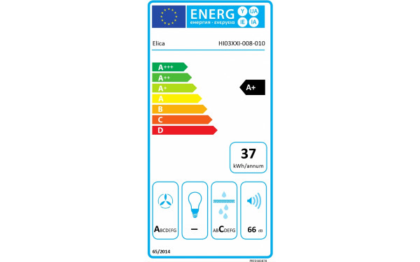 ELICA NIKOLATESLA Switch Glow BL/F/83 - &Eacute;tiquette &eacute;nergie v2