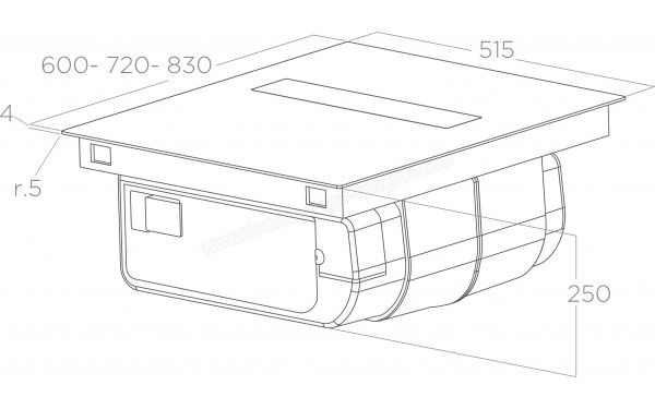 ELICA NIKOLATESLA Velvet BL/A/83 - Dimensions