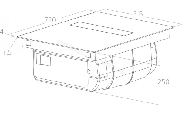 ELICA NIKOLATESLA Velvet BL/F BO/72 - Dimensions
