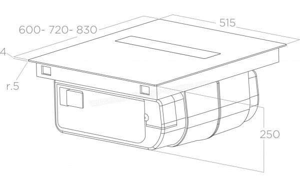 ELICA NIKOLATESLA Velvet BL/A/72 - Dimensions