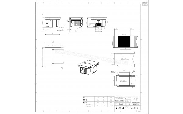 ELICA NIKOLATESLA Velvet BL/A/72 - Dimensions