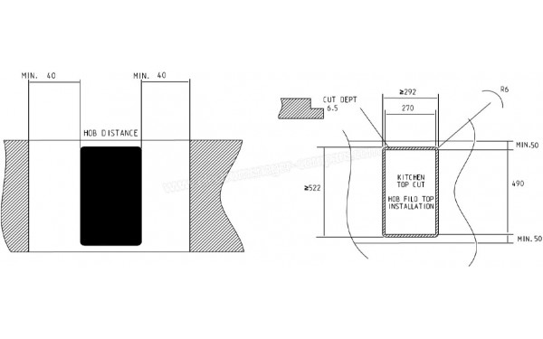 ELICA PRIMIS 302 BL - Dimensions