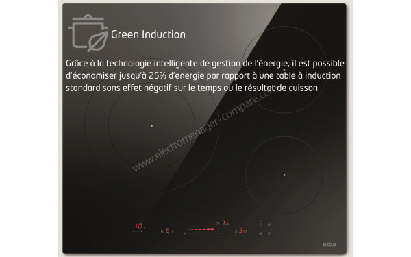 ELICA PRIMIS 604 Plus BL - Technologie intelligente de la gestion de l'&eacute;nergie Green Induction