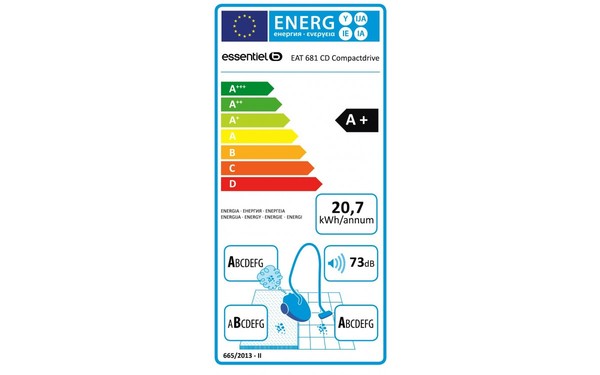 ESSENTIELB EAT 681CD Compactdrive - &Eacute;tiquette &eacute;nergie