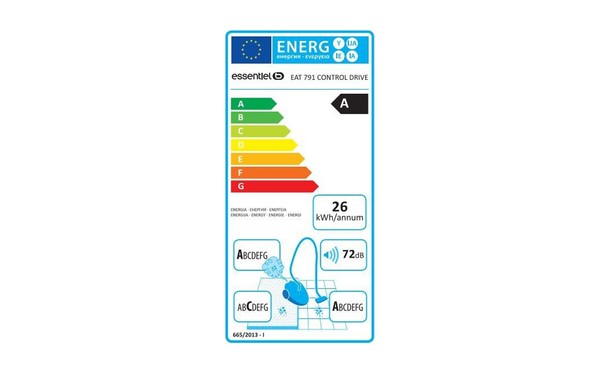 ESSENTIELB EAT 791CD CONTROLDRIVE - &Eacute;tiquette &eacute;nergie