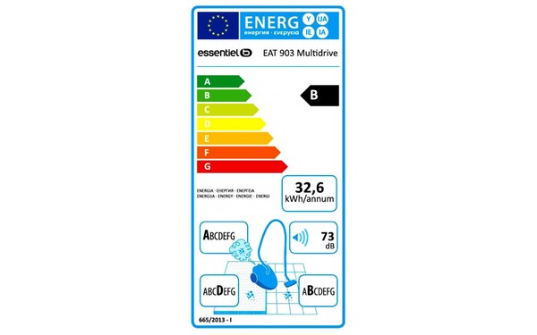 ESSENTIELB EAT 903 MULTIDRIVE Rouge - &Eacute;tiquette &eacute;nergie