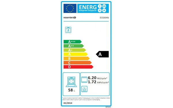 ESSENTIELB ECG 604b - &Eacute;tiquette &eacute;nergie