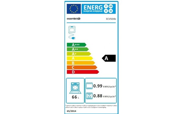 ESSENTIELB ECV 504b - &Eacute;tiquette &eacute;nergie