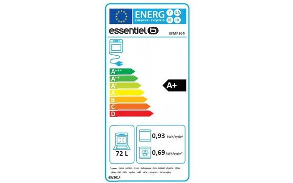 ESSENTIELB EFMP 104i - &Eacute;tiquette &eacute;nergie