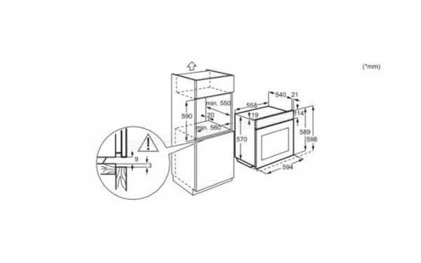 ESSENTIELB EFMP 581i - Dimensions
