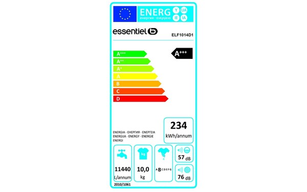ESSENTIELB ELF 1014D1 - &Eacute;tiquette &eacute;nergie