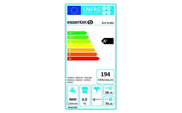 ESSENTIELB ELF 614D4 - &Eacute;tiquette &eacute;nergie