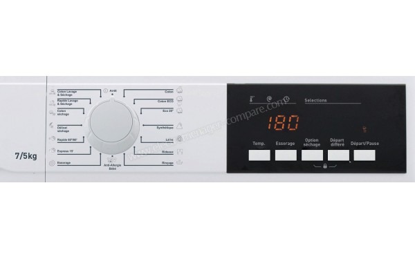 ESSENTIELB ELS712-1b - Panneau de commandes (cr&eacute;dit : Boulanger)