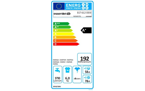 ESSENTIELB ELT 612DD3 - &Eacute;tiquette &eacute;nergie