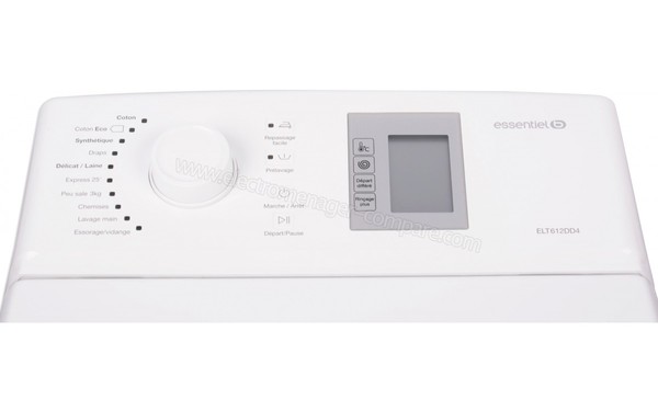 ESSENTIELB ELT 612DD4 - Panneau de commandes (cr&eacute;dit : Boulanger)