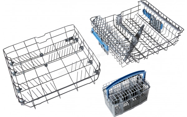 ESSENTIELB ELV-451n - Vue du panier inf&eacute;rieur, sup&eacute;rieur et tiroir sup&eacute;rieur