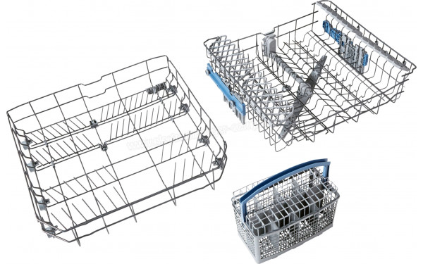 ESSENTIELB ELV-451s - Vue du panier inf&eacute;rieur, sup&eacute;rieur et tiroir sup&eacute;rieur