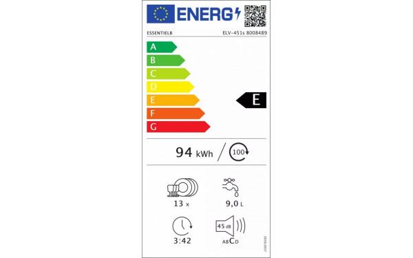 ESSENTIELB ELV-451s - &Eacute;tiquette &eacute;nergie v2