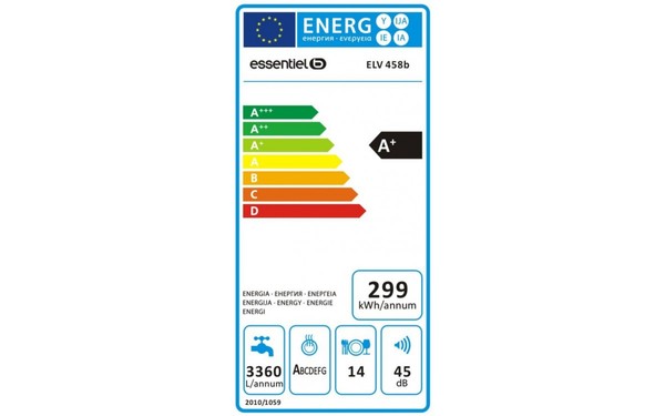 ESSENTIELB ELV 458b - &Eacute;tiquette &eacute;nergie
