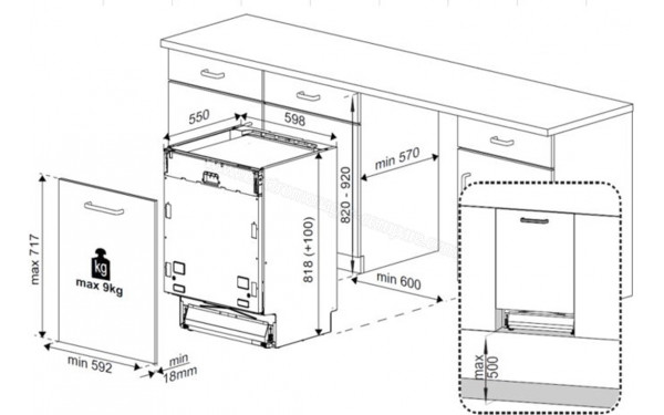 ESSENTIELB ELVI-451f - Dimensions