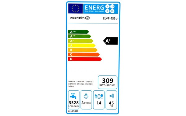 ESSENTIELB ELVP 455b - &Eacute;tiquette &eacute;nergie