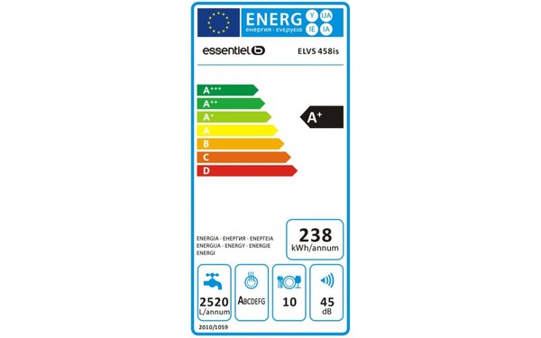 ESSENTIELB ELVS 458is - &Eacute;tiquette &eacute;nergie