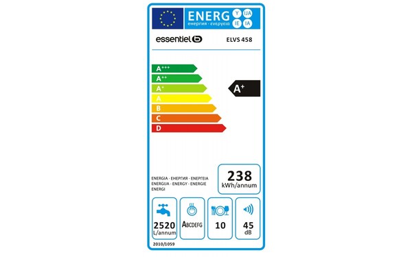 ESSENTIELB ELVS 458s - &Eacute;tiquette &eacute;nergie