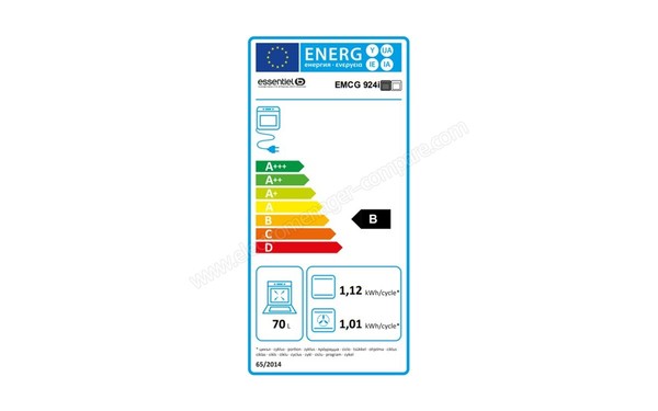 ESSENTIELB EMCG 924i - Etiquette &eacute;nerg&eacute;tique four 1