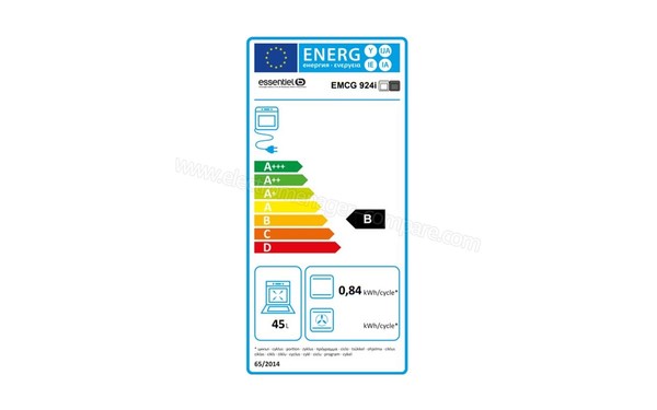 ESSENTIELB EMCG 924i - Etiquette &eacute;nerg&eacute;tique four 2