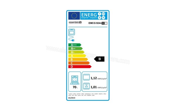 ESSENTIELB EMCG 924n - Etiquette &eacute;nerg&eacute;tique four 1