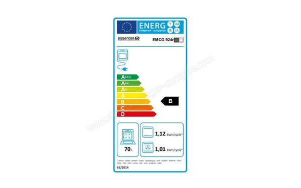 ESSENTIELB EMCG 924r - Etiquette &eacute;nerg&eacute;tique four 1