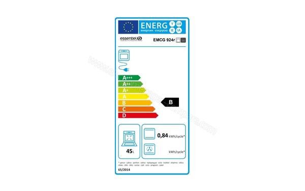 ESSENTIELB EMCG 924r - Etiquette &eacute;nerg&eacute;tique four 2