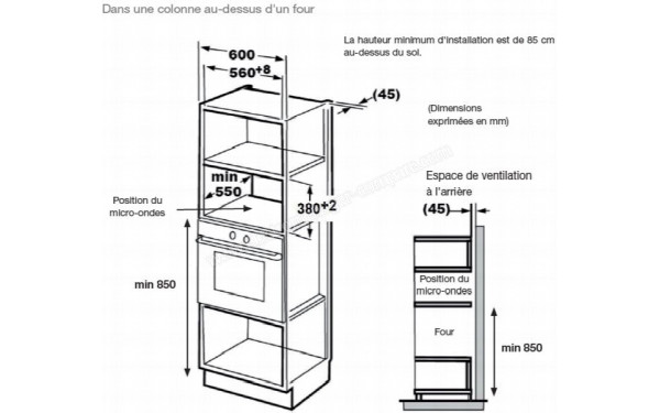 ESSENTIELB EMEG253n - Dimensions