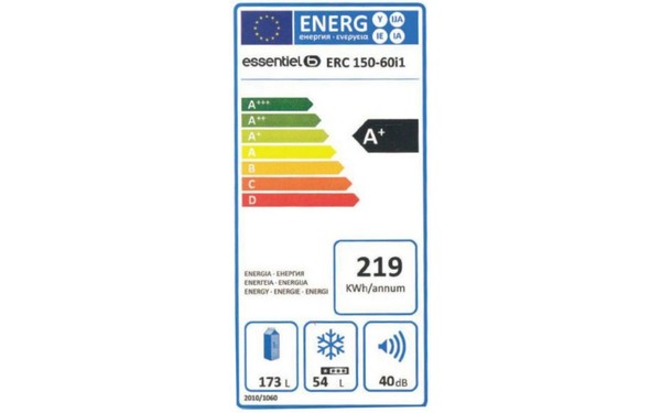 ESSENTIELB ERC 150-60i1 - &Eacute;tiquette &eacute;nergie