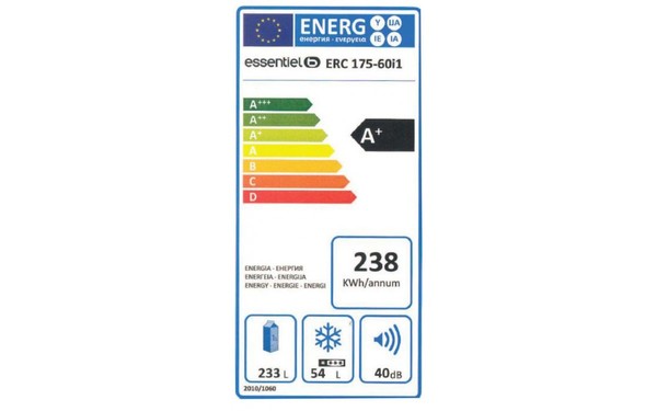 ESSENTIELB ERC 175-60i1 - &Eacute;tiquette &eacute;nergie