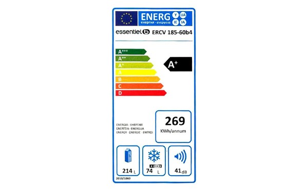ESSENTIELB ERCV 185-60b4 - &Eacute;tiquette &eacute;nergie