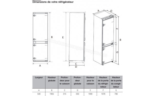 ESSENTIELB ERCVI200-55MIB1 - Dimensions