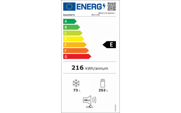 ESSENTIELB ERDV170-60HIV4 - &Eacute;tiquette &eacute;nergie v2