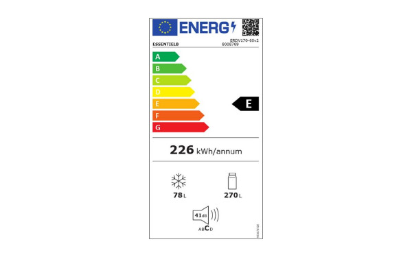ESSENTIELB ERDV170-60v2 - &Eacute;tiquette &eacute;nergie v2