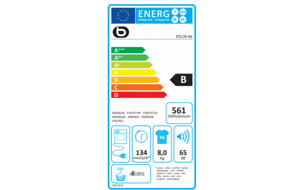 ESSENTIELB ESLC8-6b - &Eacute;tiquette &eacute;nergie