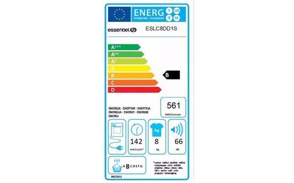 ESSENTIELB ESCL8DD1S - &Eacute;tiquette &eacute;nergie