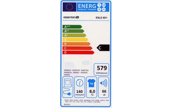 ESSENTIELB ESLE 8D1 - &Eacute;tiquette &eacute;nergie