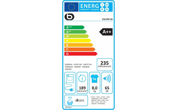 ESSENTIELB ESLHP8-3b - &Eacute;tiquette &eacute;nergie
