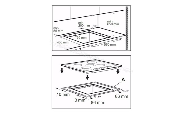 ESSENTIELB ETG 54i - Sch&eacute;ma technique (cr&eacute;dit : Boulanger)