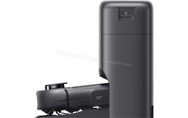 EUFY Omni C28 Noir - Vue de profil sur la station de chargement
